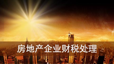 房地产企业财税处理