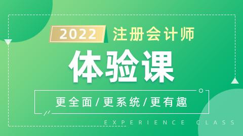 2022年注册会计师体验课-会计